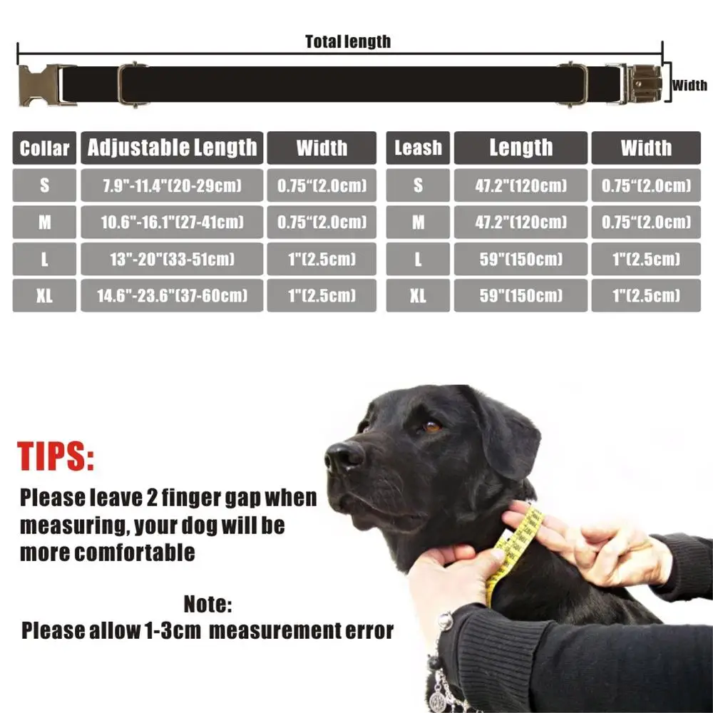 Guía de tallas del collar para perro