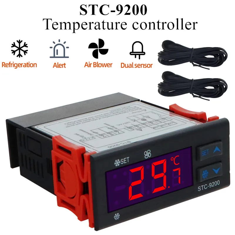 Vista frontal del termostato STC-9200
