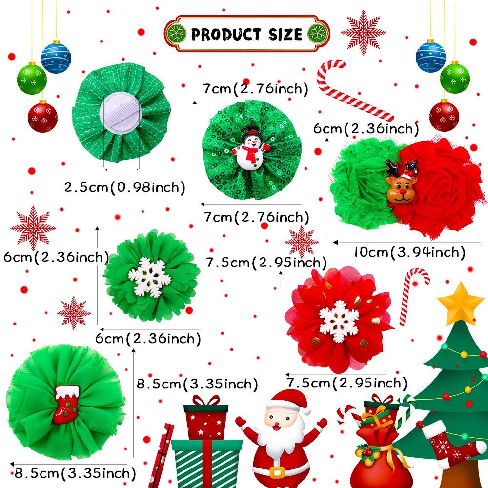 Variedad de collares navideños rojos