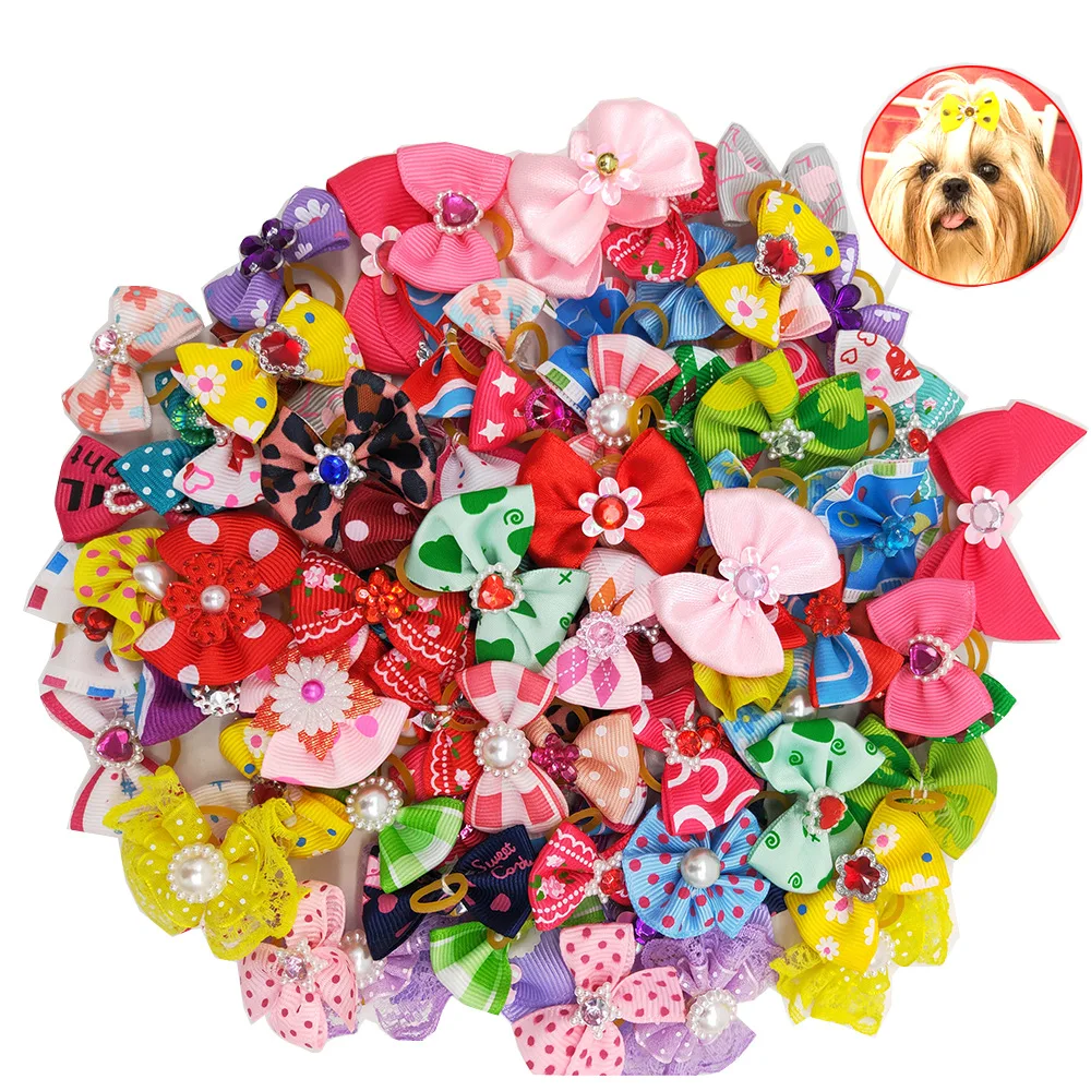 Lazos de goma decorativos para perro pequeño