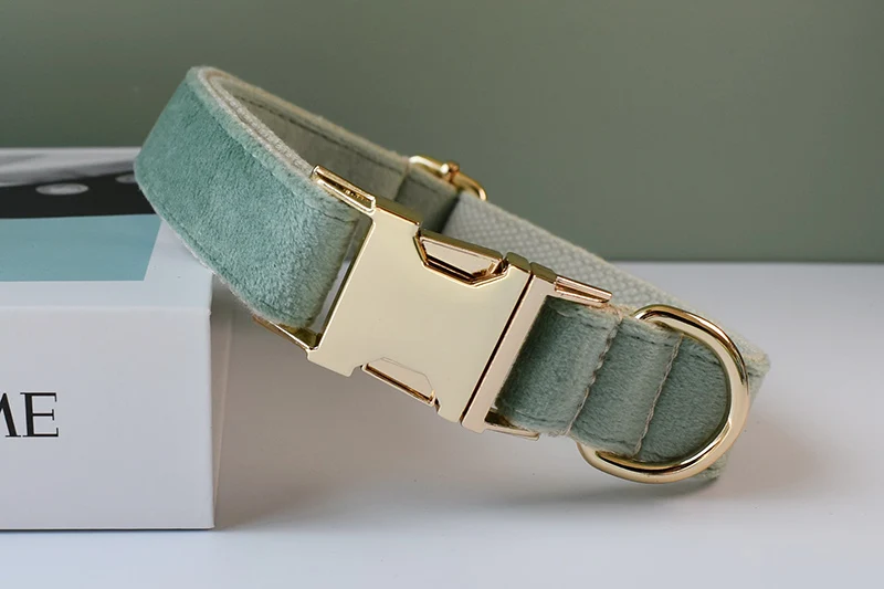 Collar personalizado con lazo y correa de regalo