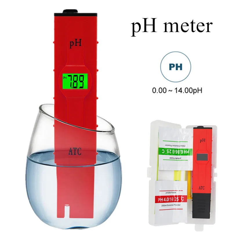 Medidor de pH funcionando en piscina