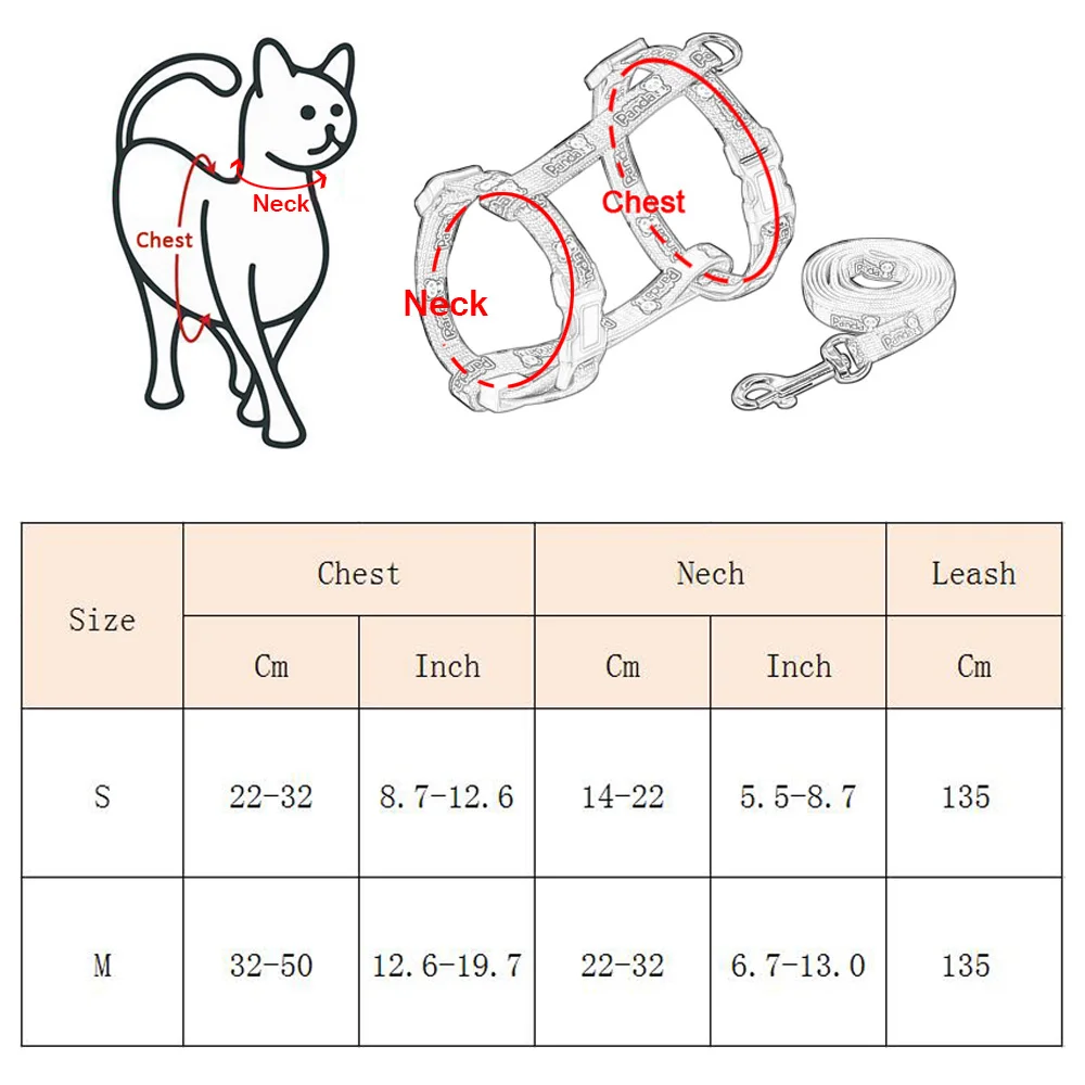 Arnés y correa ajustables para gato en uso exterior