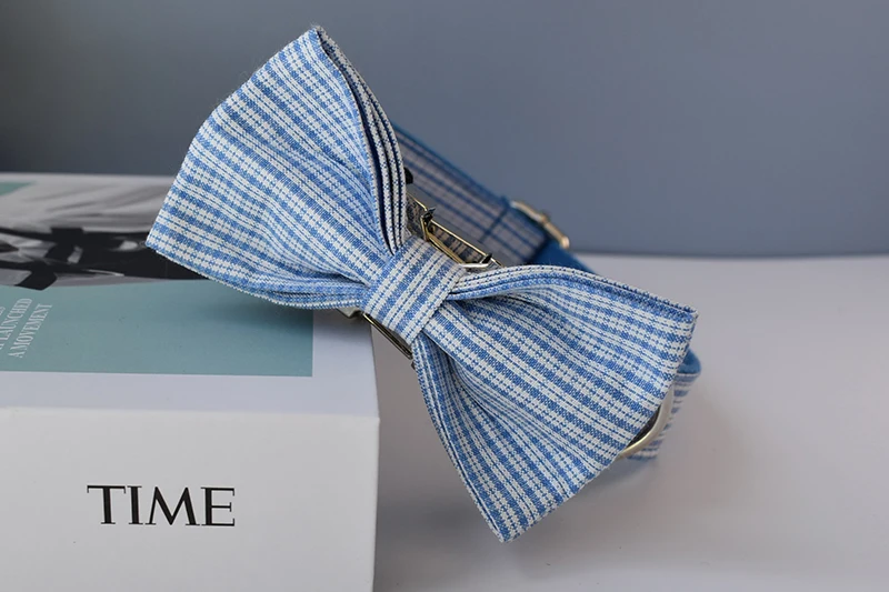 Correa y collar azul para perros