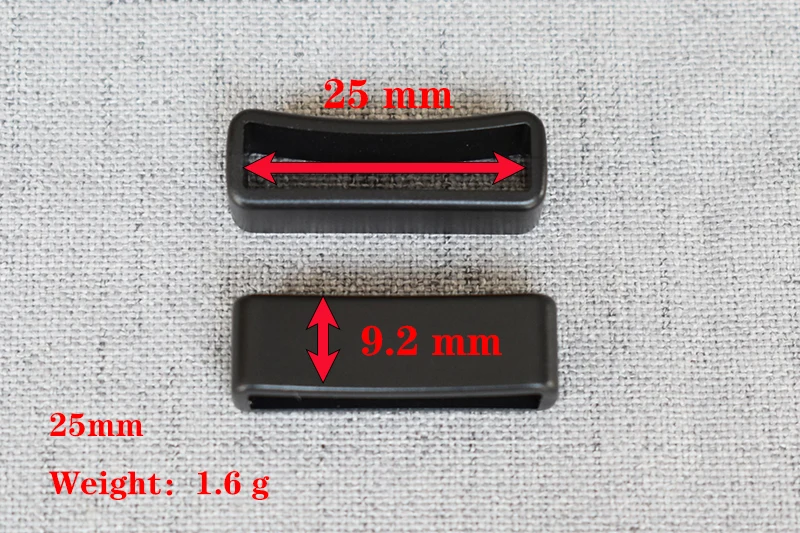 Hebillas rectangulares de plástico 25 mm para correas de mochila