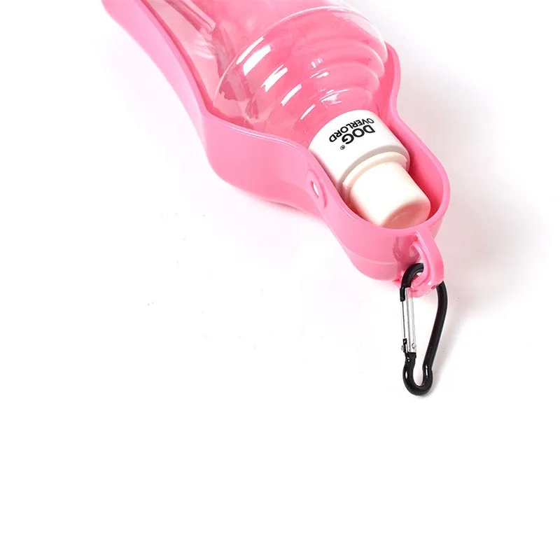 Botella rosa con correa