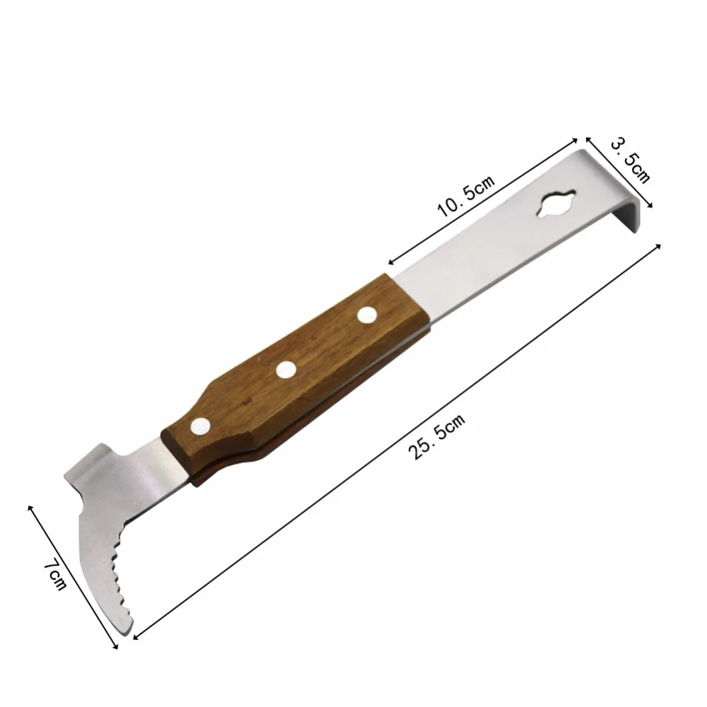 Detalle del mango de madera ergonómico del cuchillo