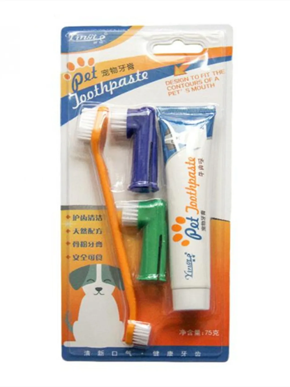 Kit de pasta de dientes comestible para perros