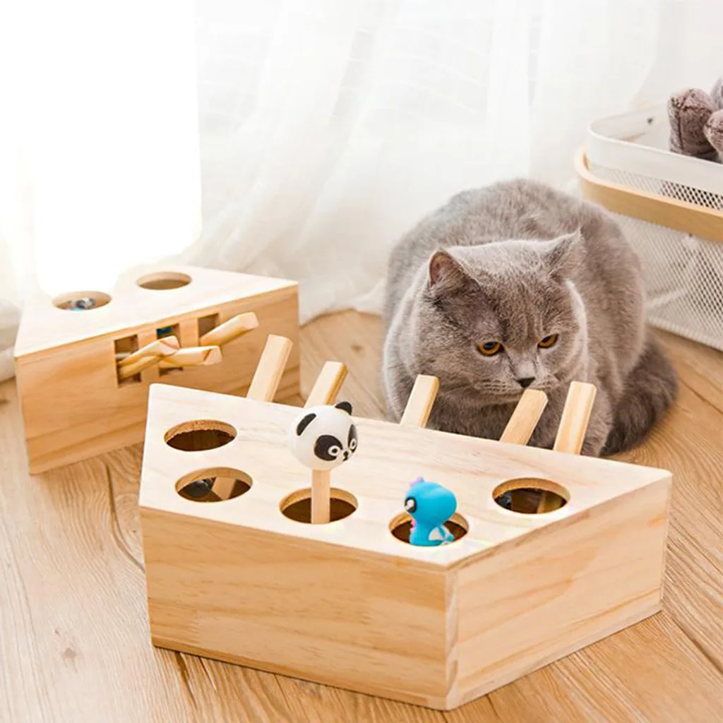 Laberinto de madera maciza para gatos