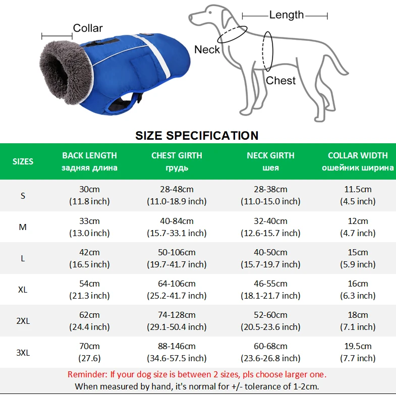 Chaqueta impermeable para perro mediano