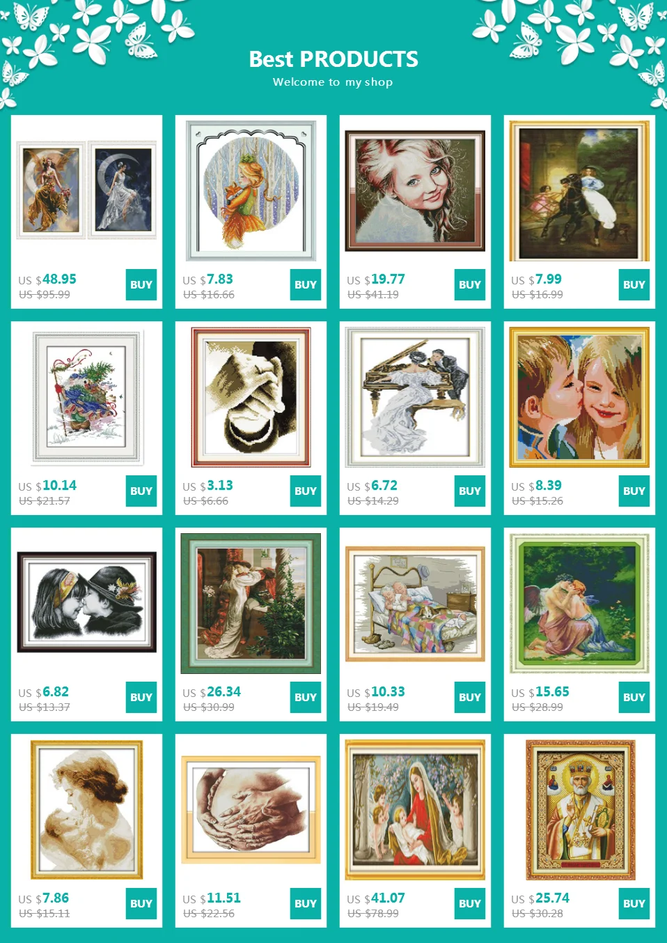 Kit de punto de cruz verano