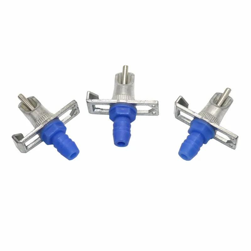 Fuente para beber para conejos azul - vista frontal