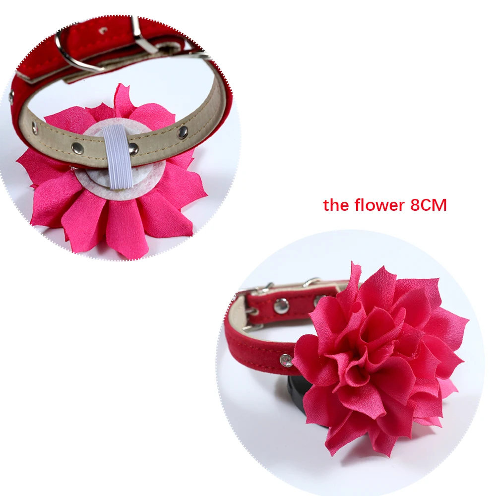 Collar de flores decorativo para perro