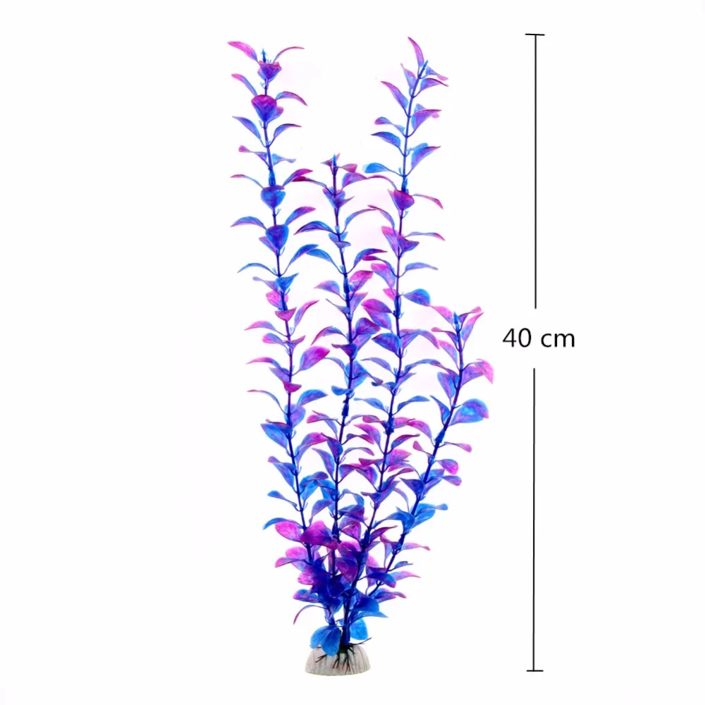 Plantas artificiales acuario detalle hojas