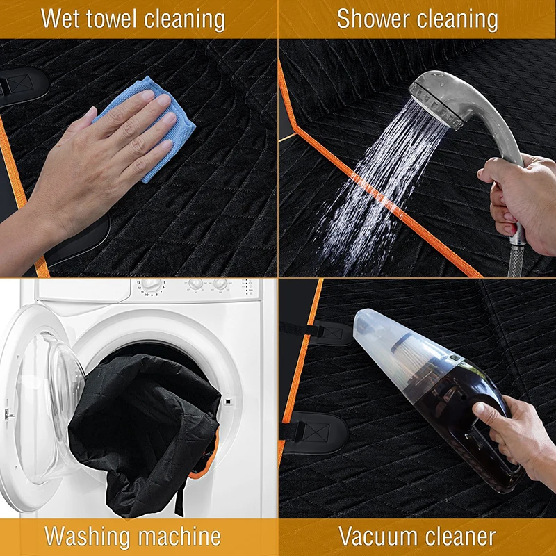 Funda extendida en el asiento trasero del coche