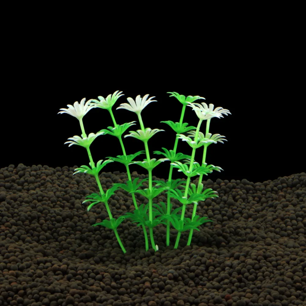 Decoración de plástico para pecera variedad verde