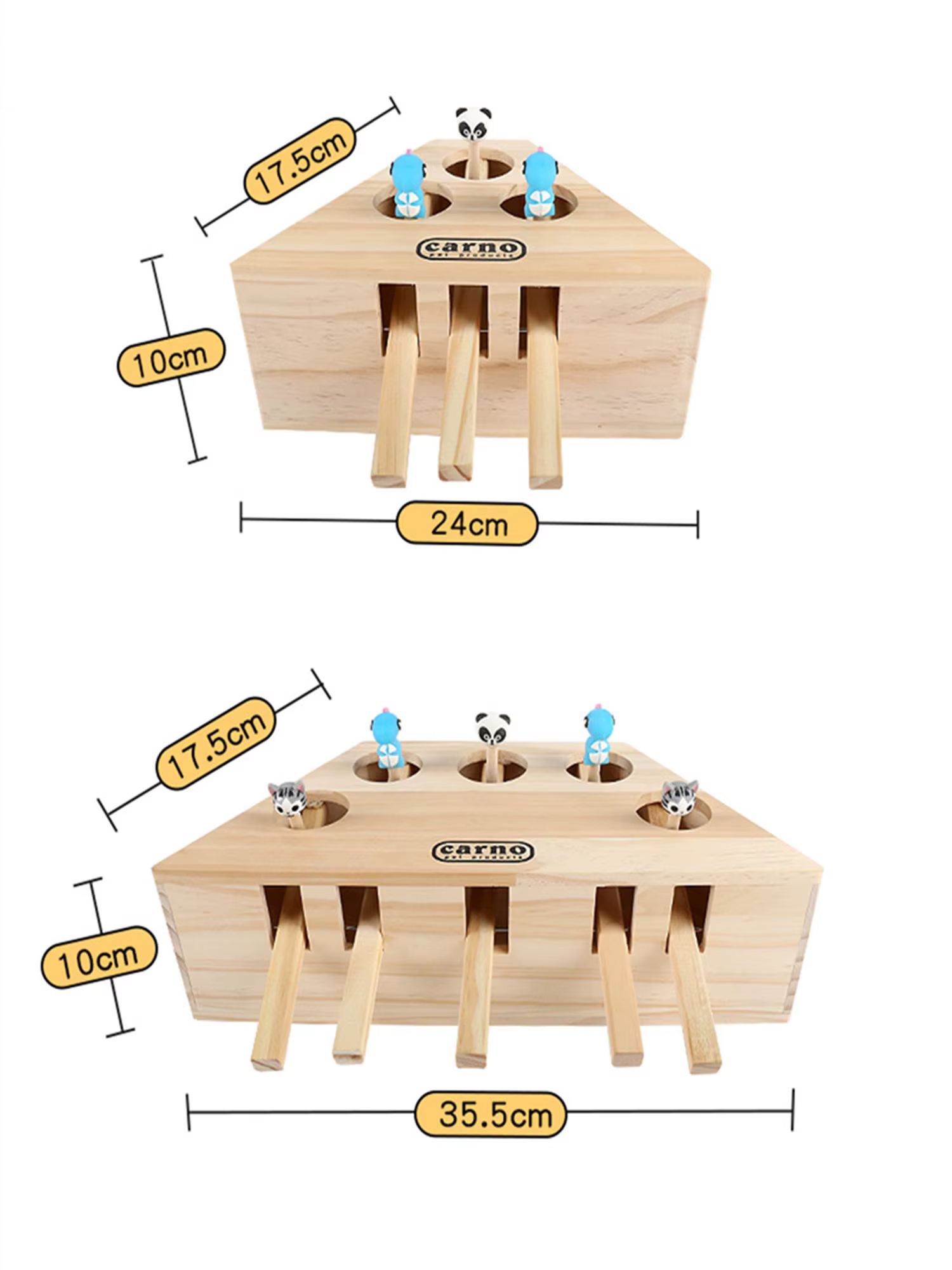 Detalle de hierba gatera dentro del juguete