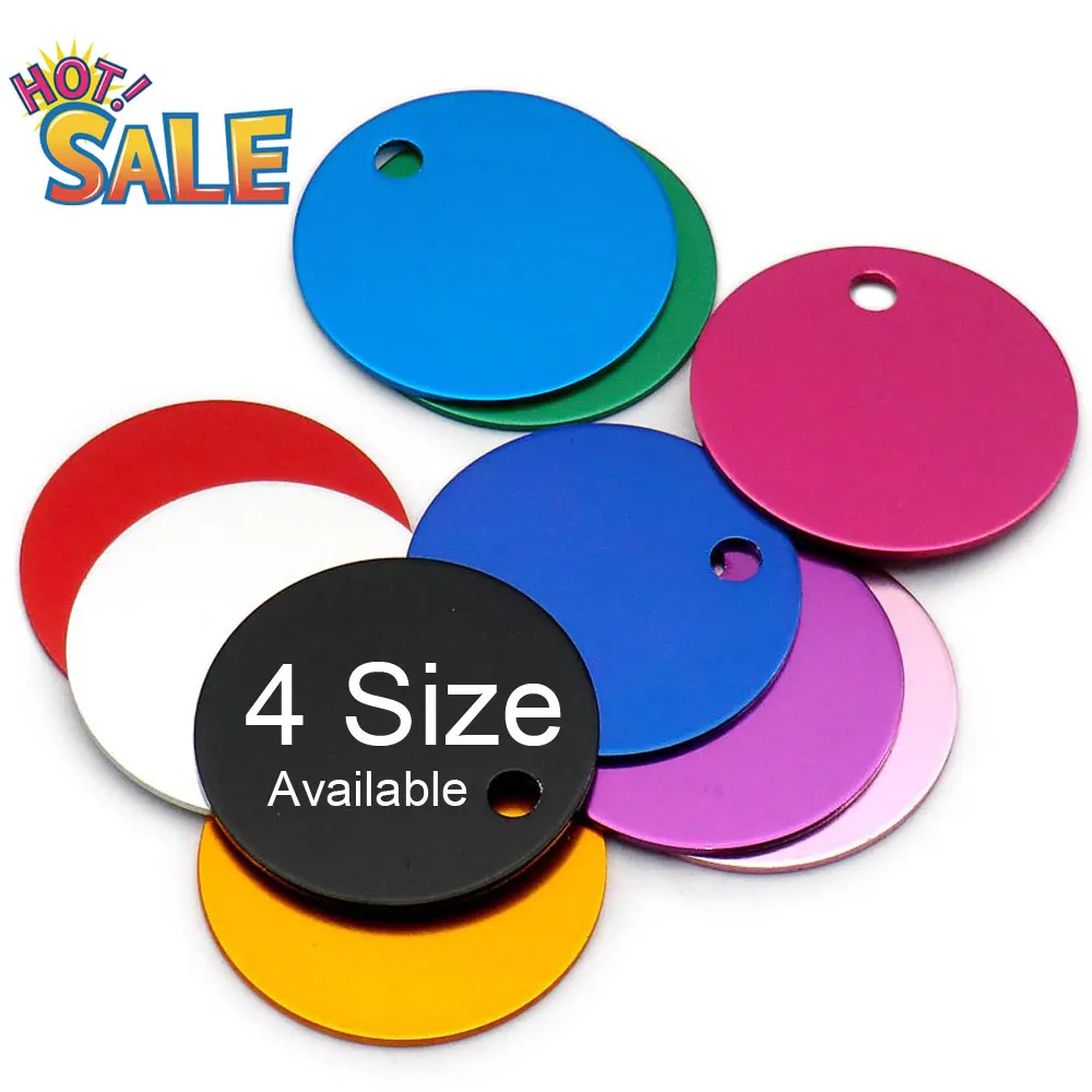 Placas redondas de aluminio en varios colores
