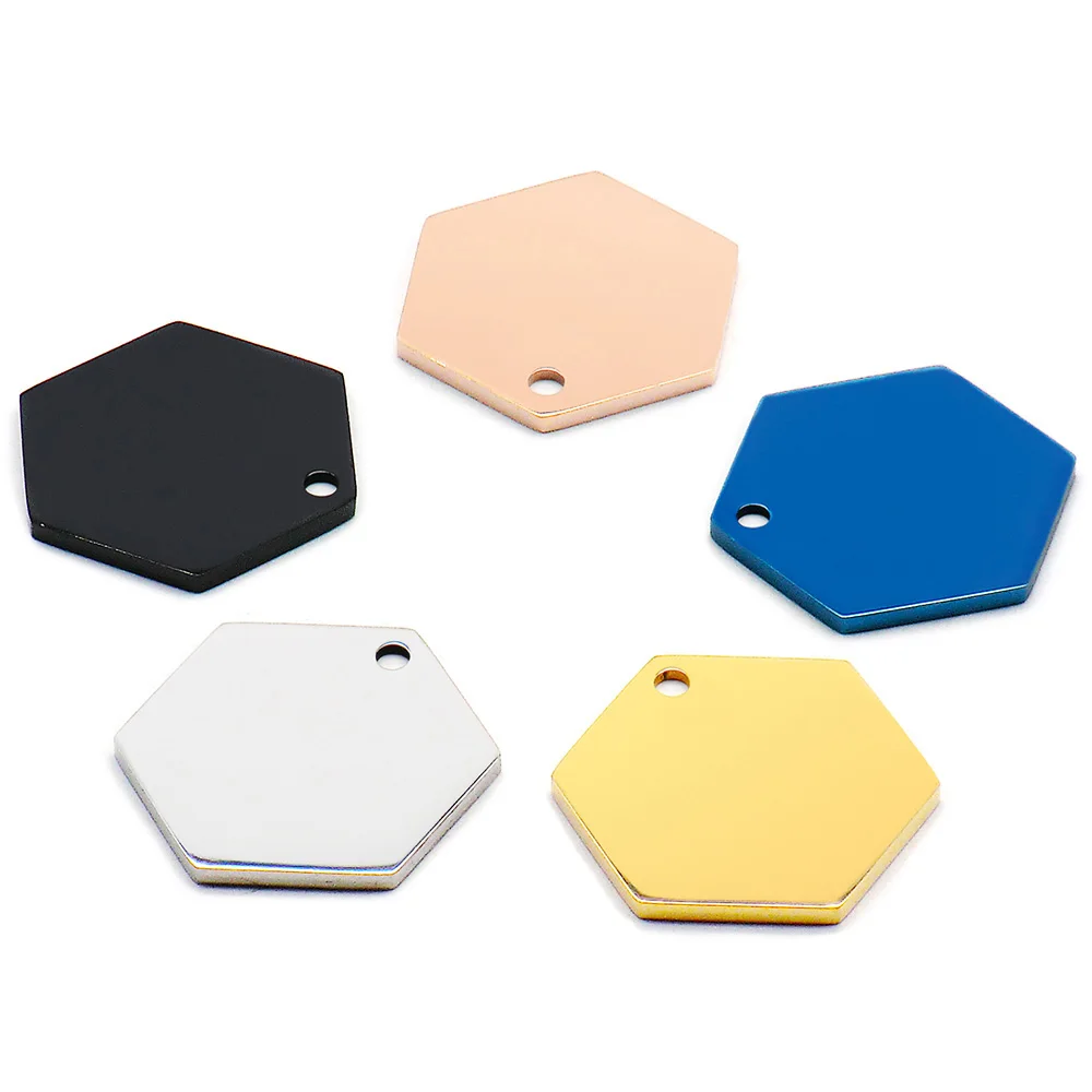 Placa hexagonal en acabado espejo