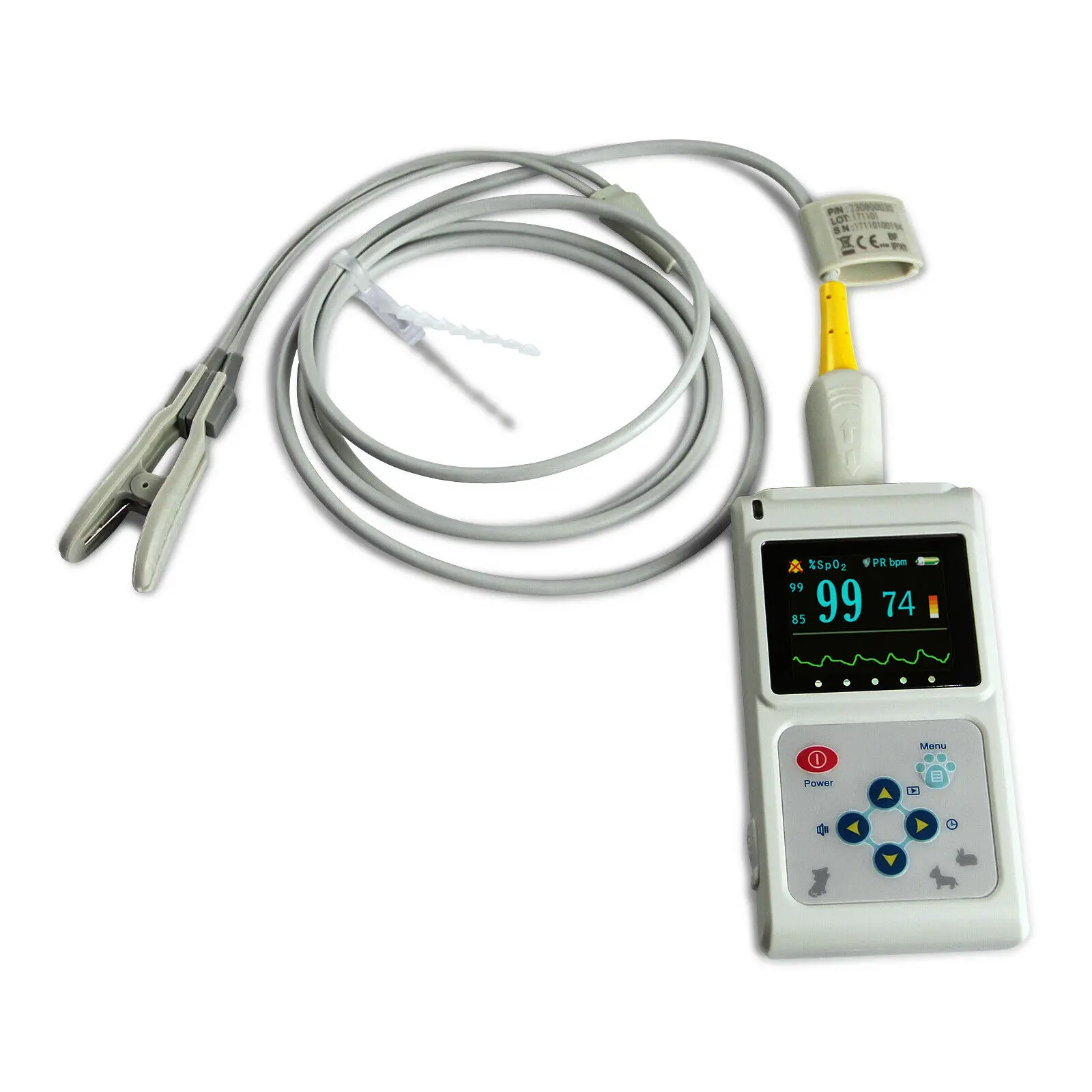 Sonda SpO2 para lengua y oreja de animales