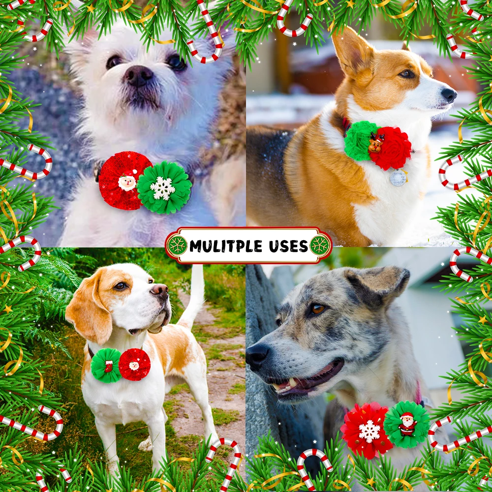 Collar rojo con lazo y campanita dorada