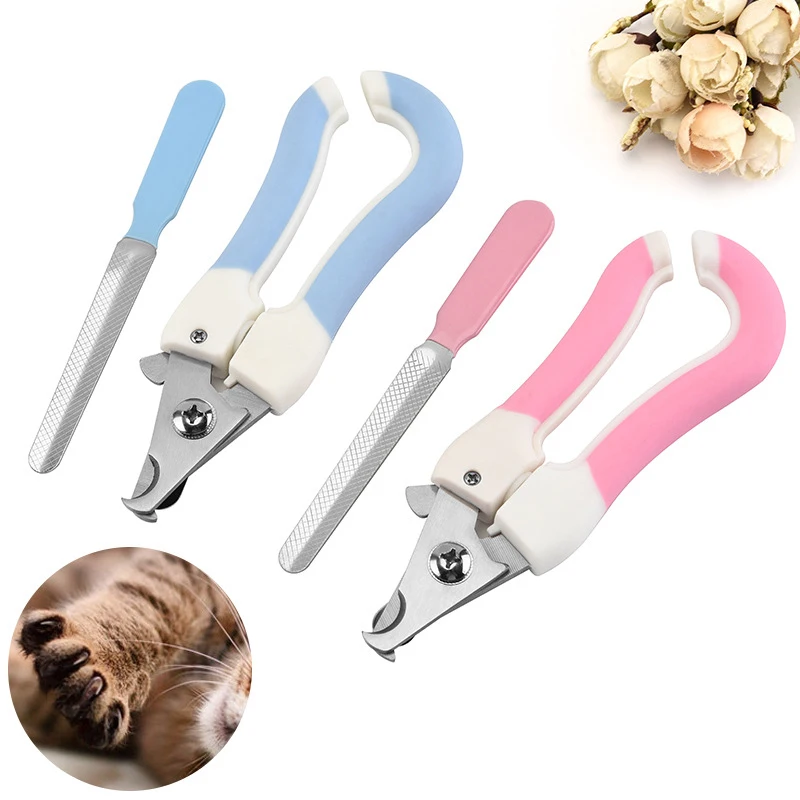 Cortauñas de acero inoxidable con lima para perros y gatos seguro - imagen 5
