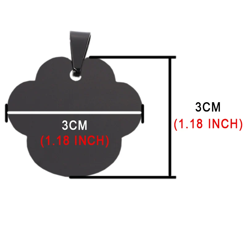 Placa identificativa forma patita en acero inoxidable