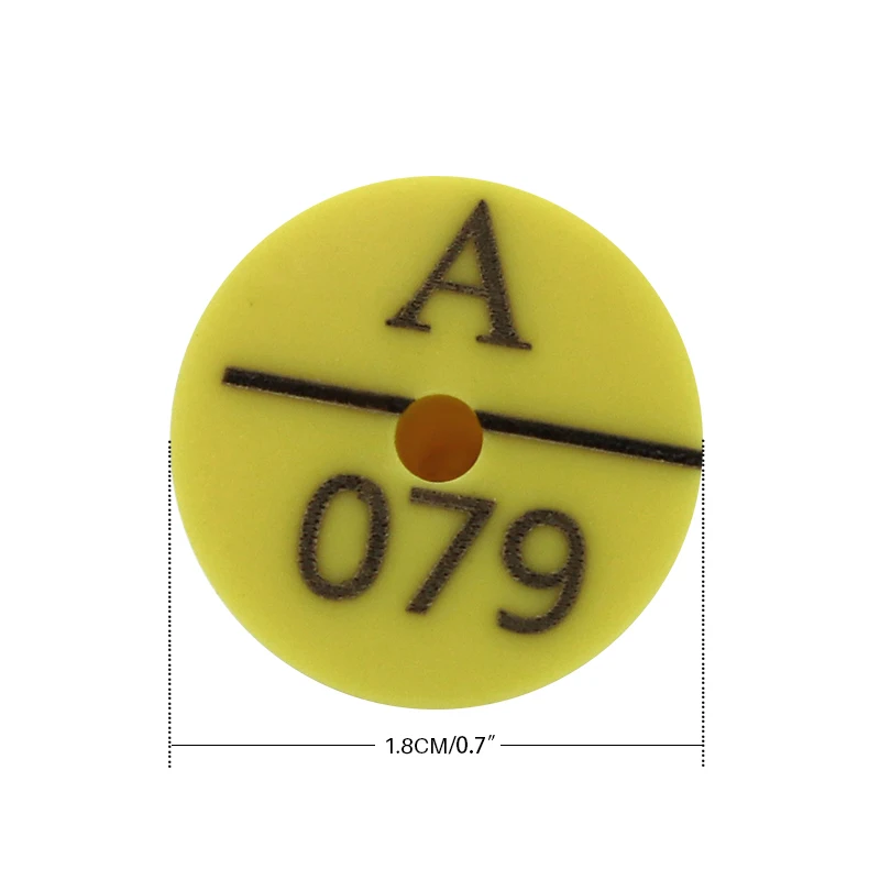 Etiqueta de oreja de conejo en colores verde, rosa, amarillo y naranja