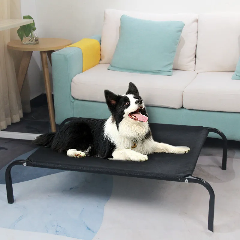 Vista frontal de la cama colgante para perros grandes