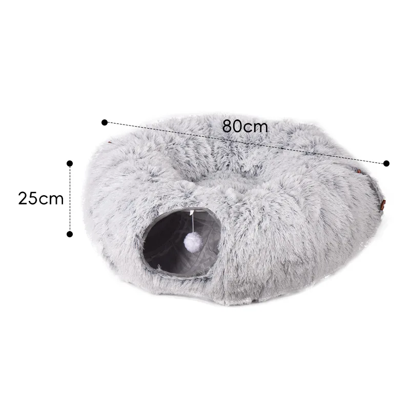 Cama túnel felpa para gatos