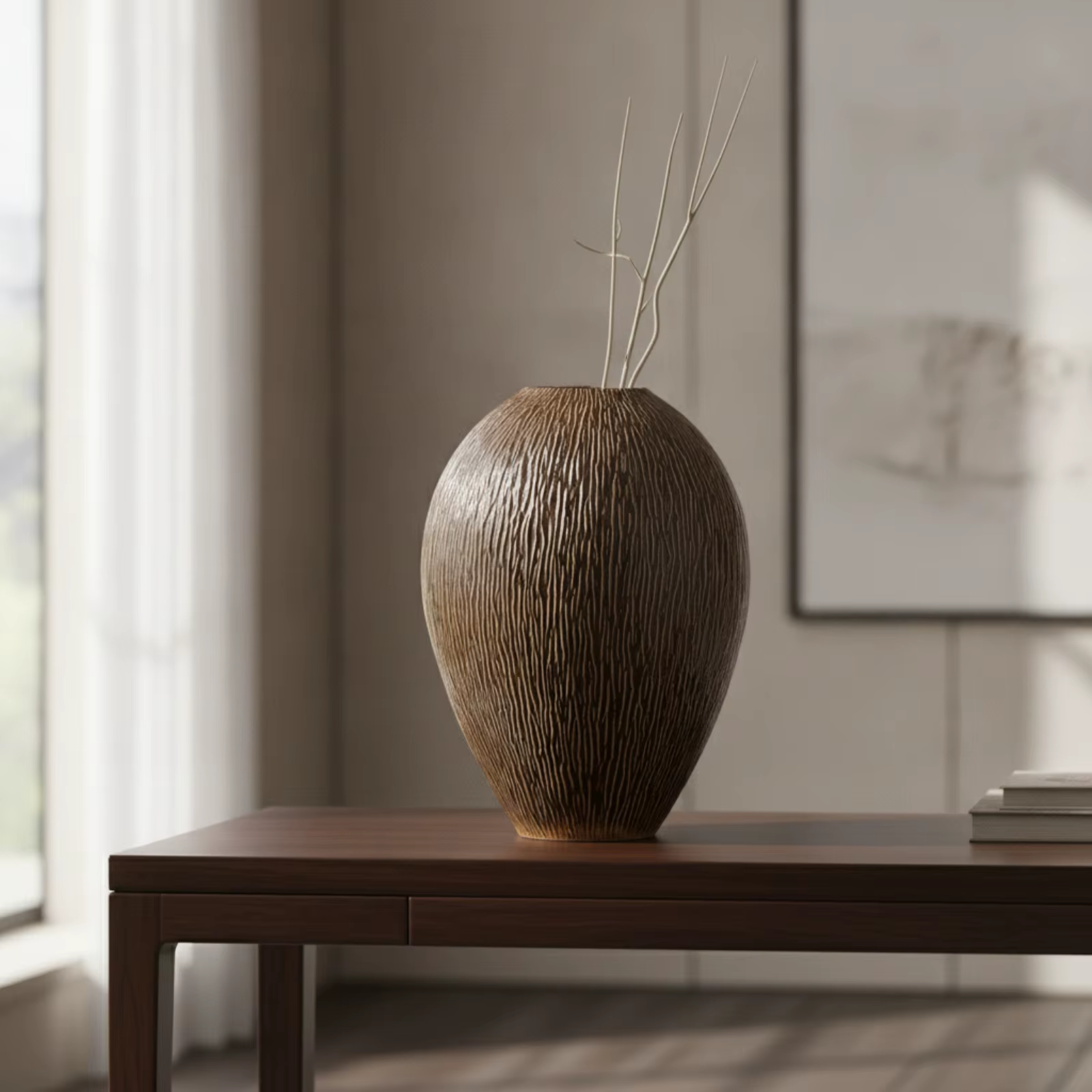 Jarrón Moderno Minimalista con Abertura Estrecha – Decoración Estable - imagen 3