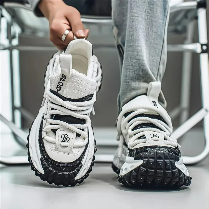 Zapatillas deportivas de hombre con suela gruesa cómoda - imagen 4