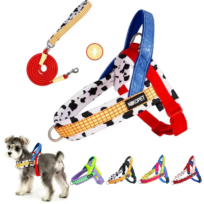 Arnés de paseo transpirable con asa para perros y gatos pequeños - imagen 2