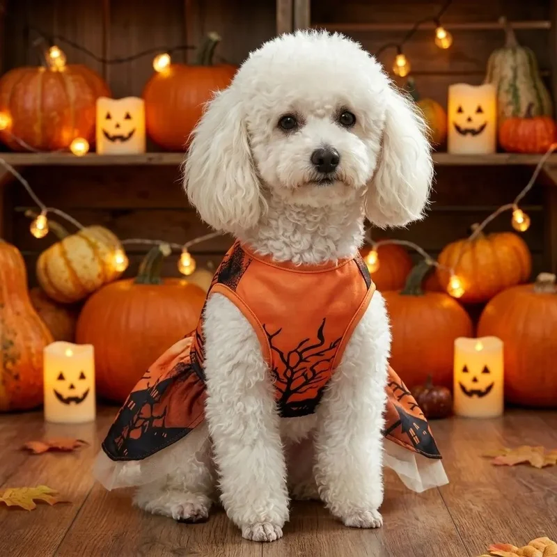 Disfraz Halloween tutú castillo para perros pequeños medianos y gatos - imagen 3