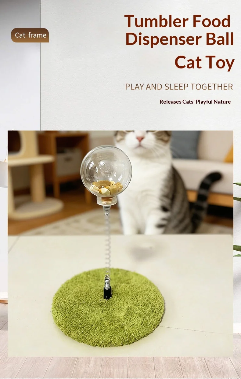Juguete interactivo para gatos con plato giratorio