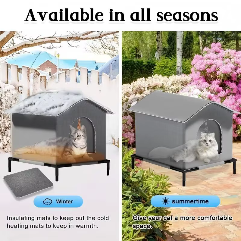 Cama impermeable plegable para gatos y perros pequeños fresquita - imagen 3