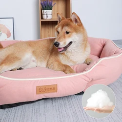 Cama sofá acolchada para perros medianos y gatos: colchoneta