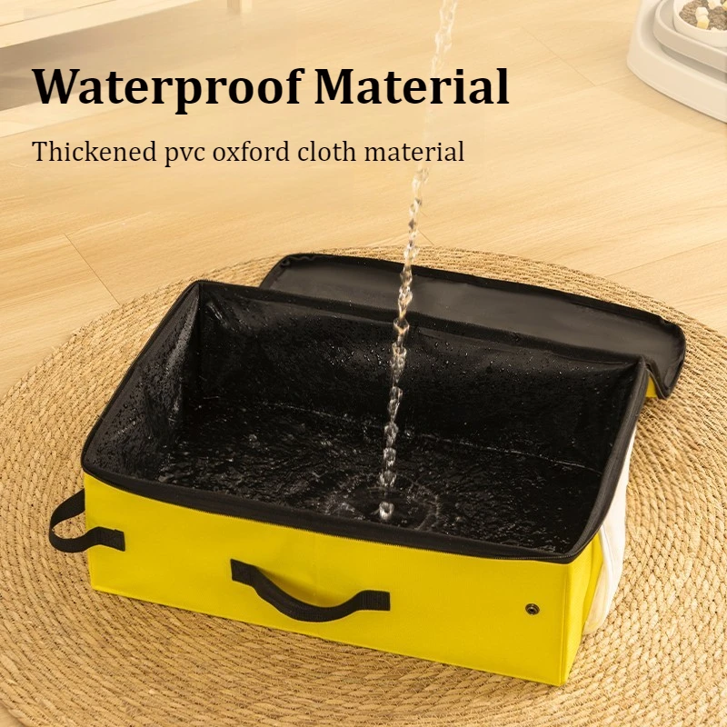 Caja de arena portátil plegable para gatos – Ideal para viajes - imagen 3