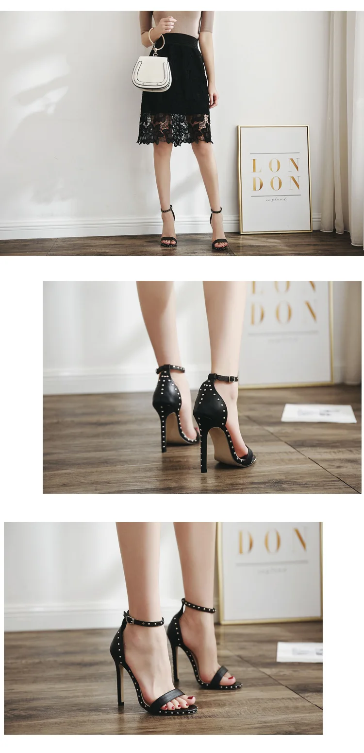 Sandalias puestas en un outfit de fiesta