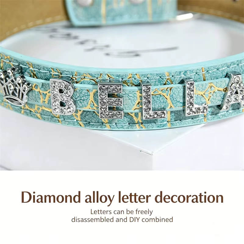 Collar personalizado con nombre para perro y gato – Efecto cocodrilo - imagen 4