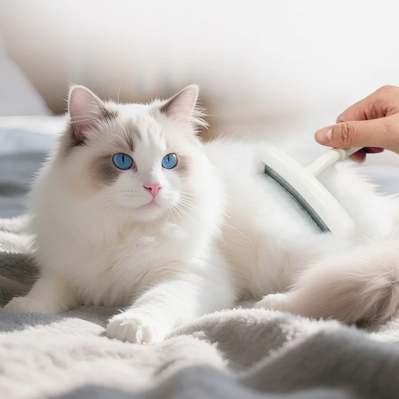 Cepillo desenredante anti-nudos con mango largo para perros y gatos - imagen 5