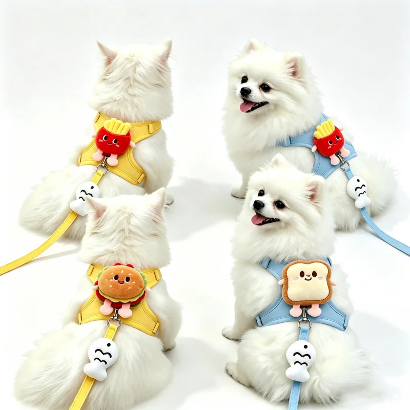 Arnés y correa para perro – Diseño de comida divertido - imagen 3