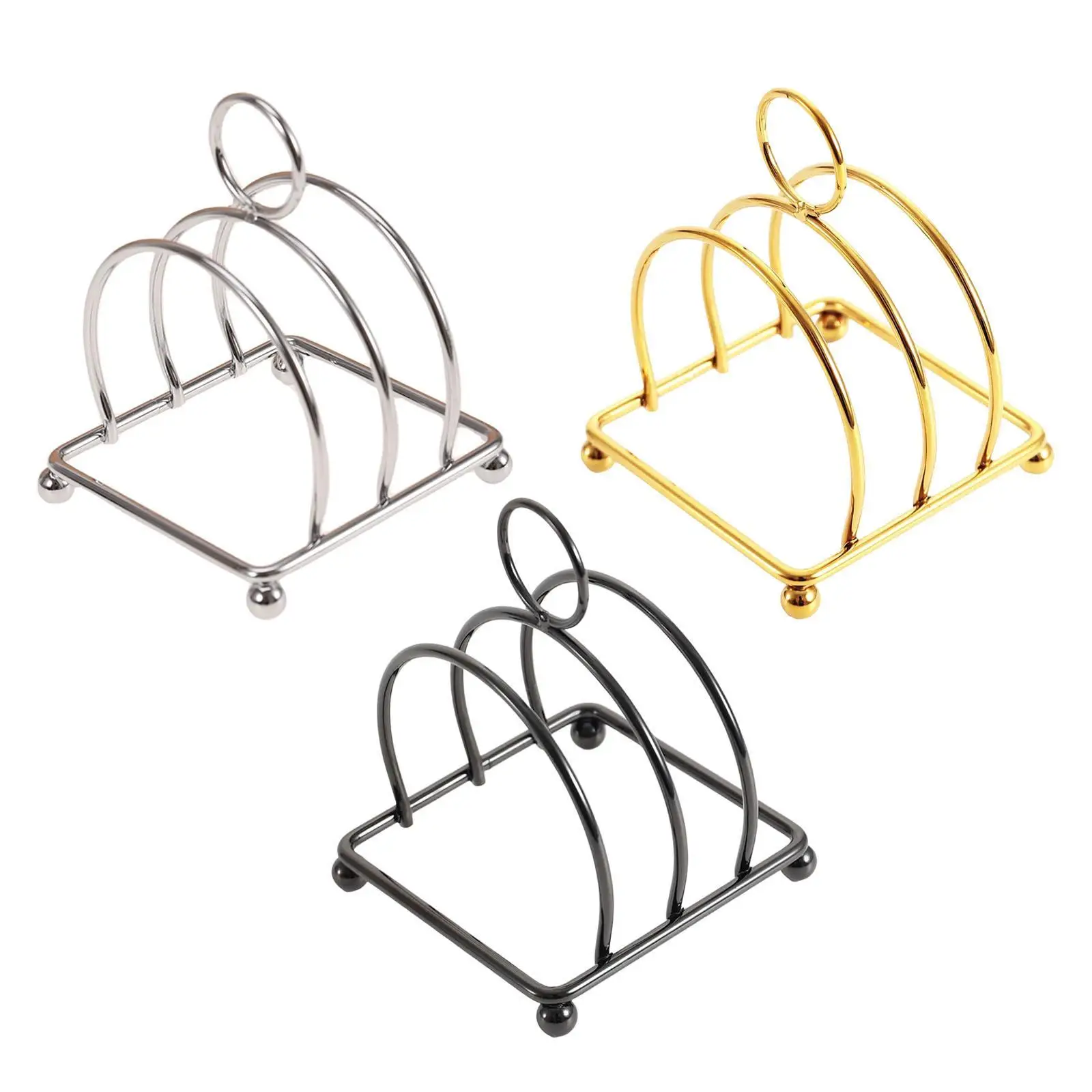 Soporte para tostadas de acero inoxidable con asas y 3 espacios - imagen 5