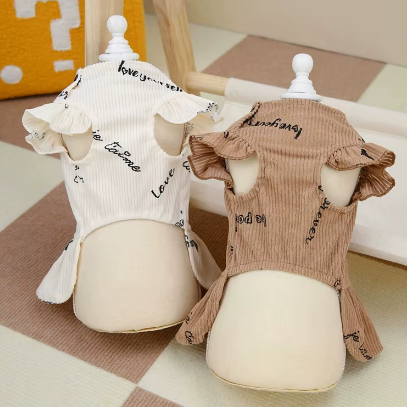 Vestido con mangas abullonadas para perro y gato – Ropa con estampado para mascotas - imagen 5