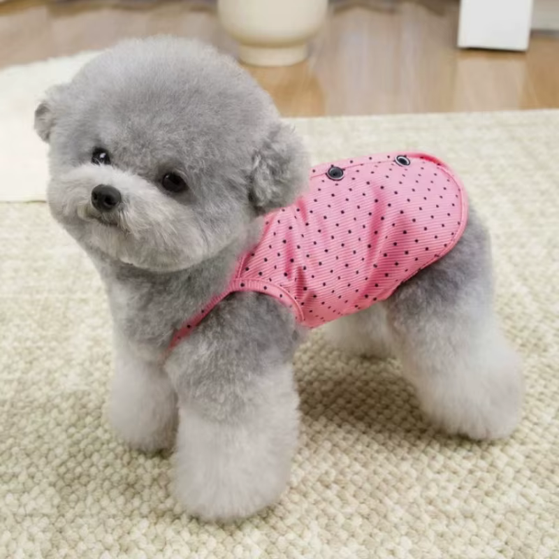 Chaleco de lunares para perro y gato – Top informal Bichón - imagen 3