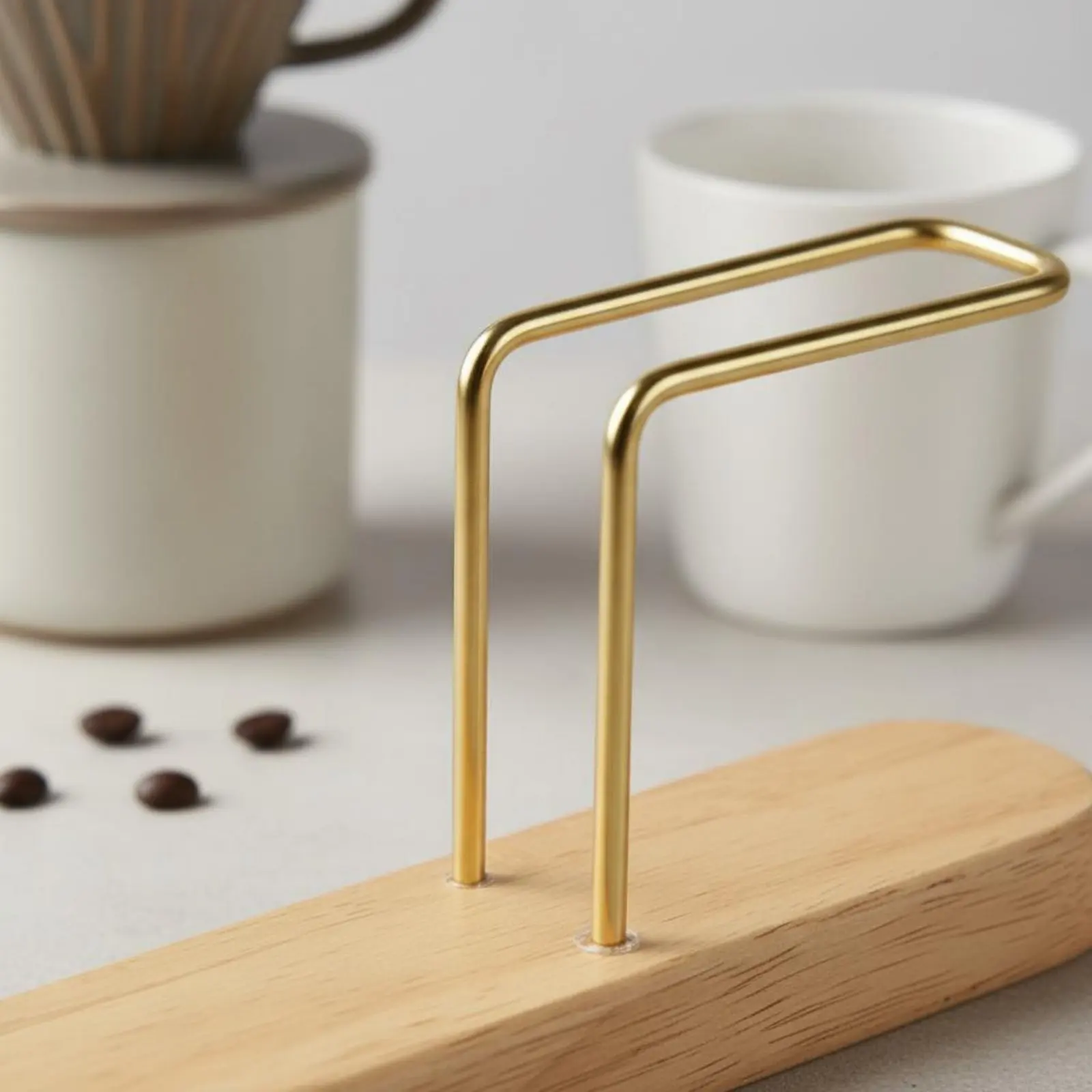Organizador coladores de café madera, soporte cónico - imagen 3