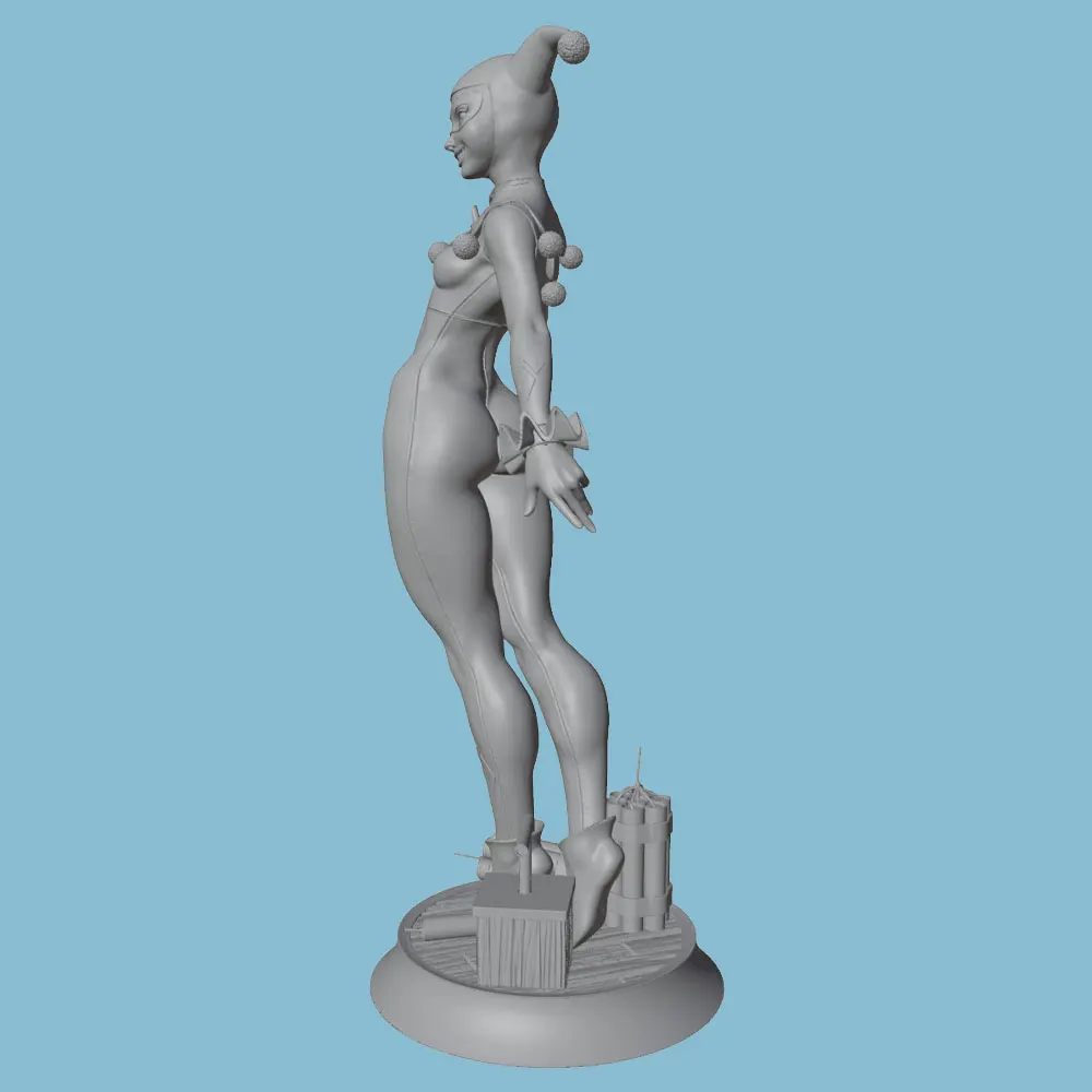 Detalle de la cabeza de la figura en resina