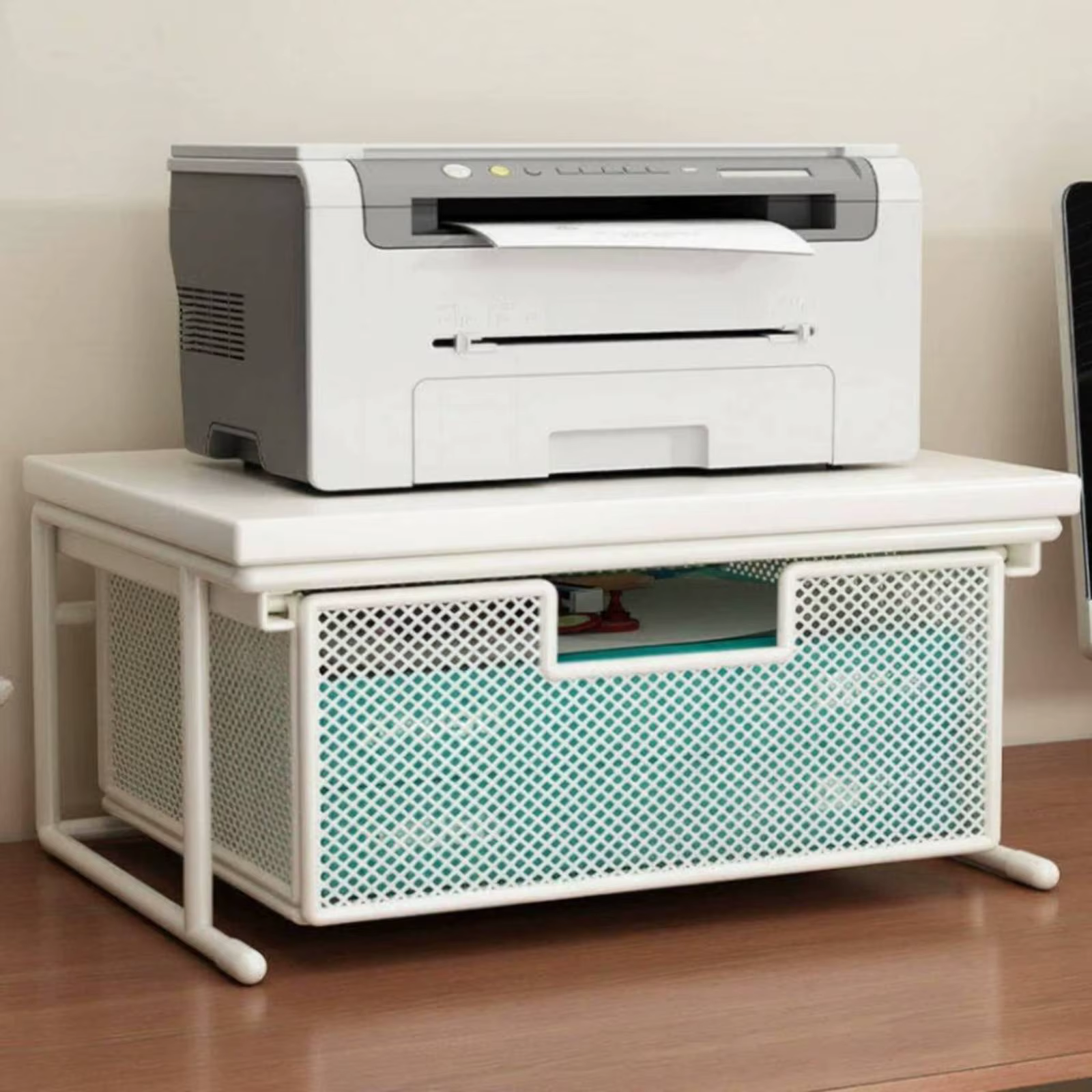 Organizador Soporte Impresora con Cajón – Mueble Ahorro Espacio, último ángulo