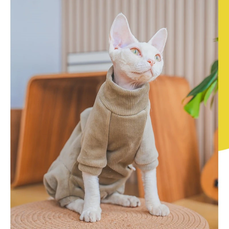 Cuello alto del jersey para gato