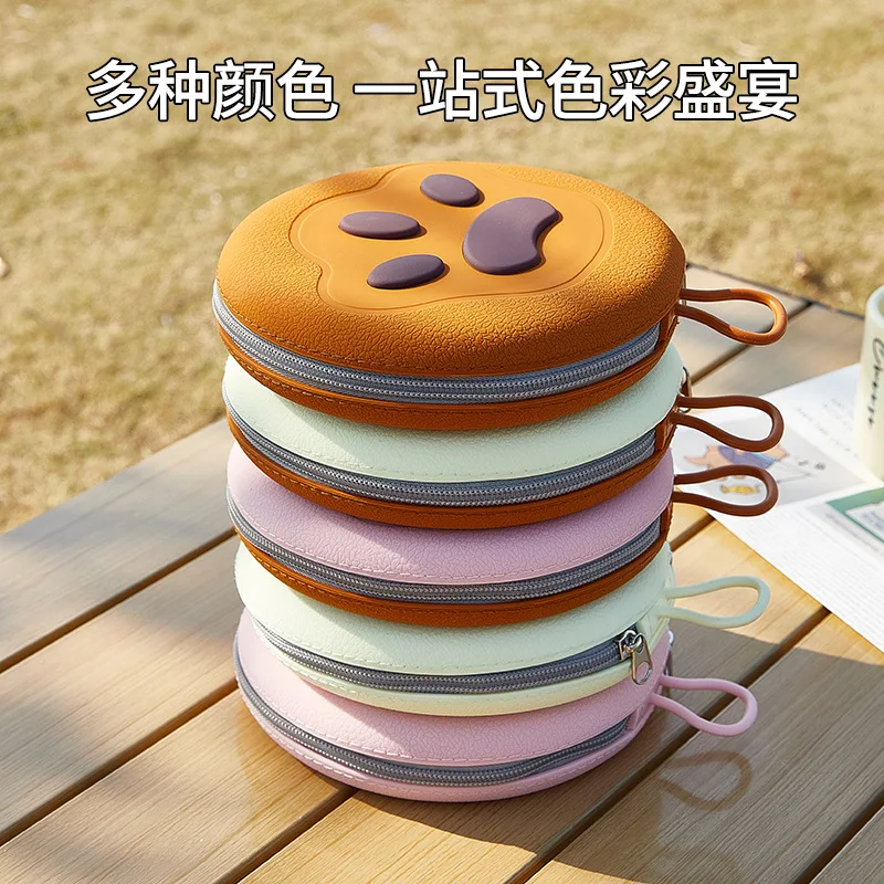 Tazón plegable portátil de silicona para gatos y perros, doble uso - imagen 5